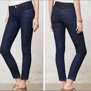 EUC Anthropologie Pilcro Houndstooth Jeans Size 28